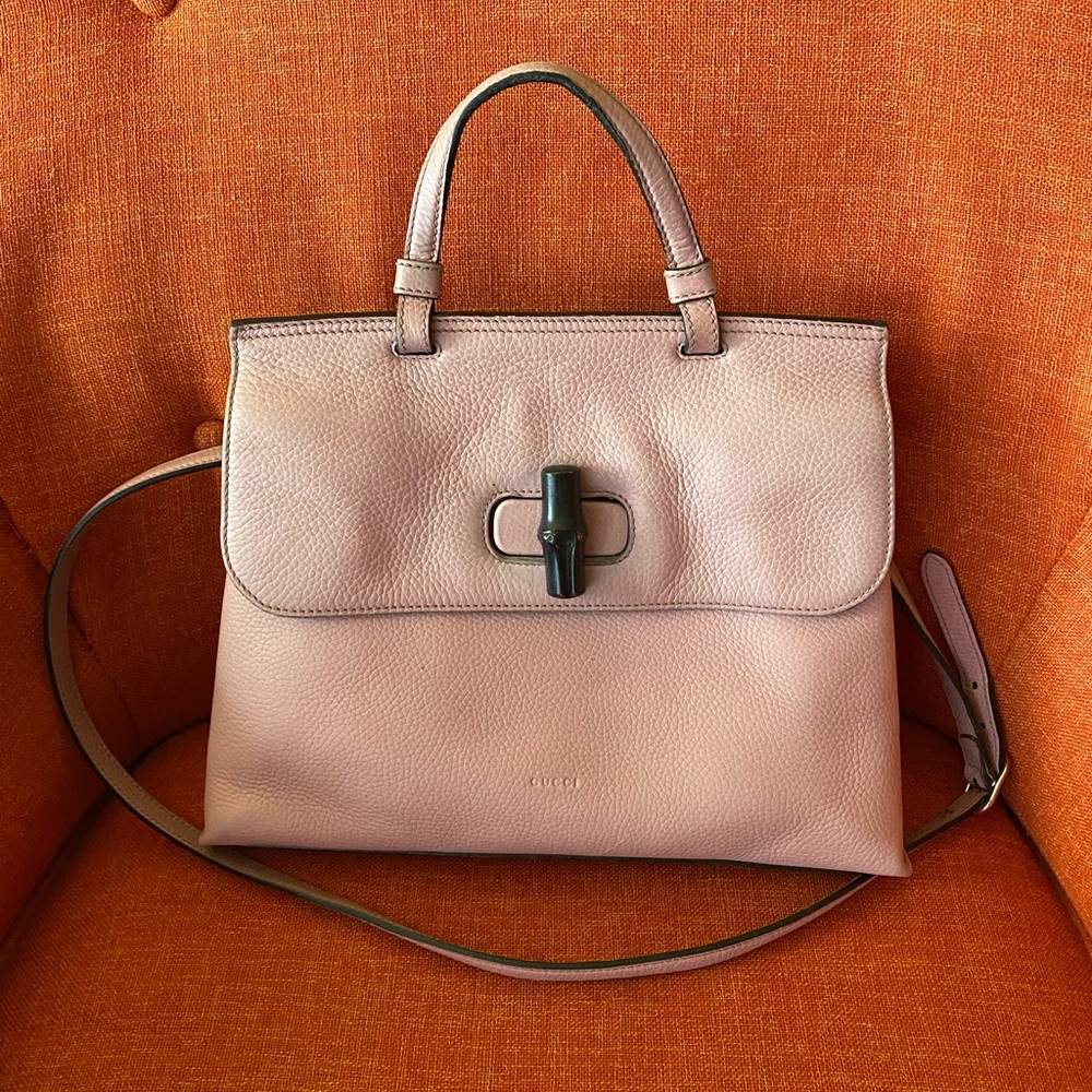 Gucci Pink Bamboo Daily Top Handle